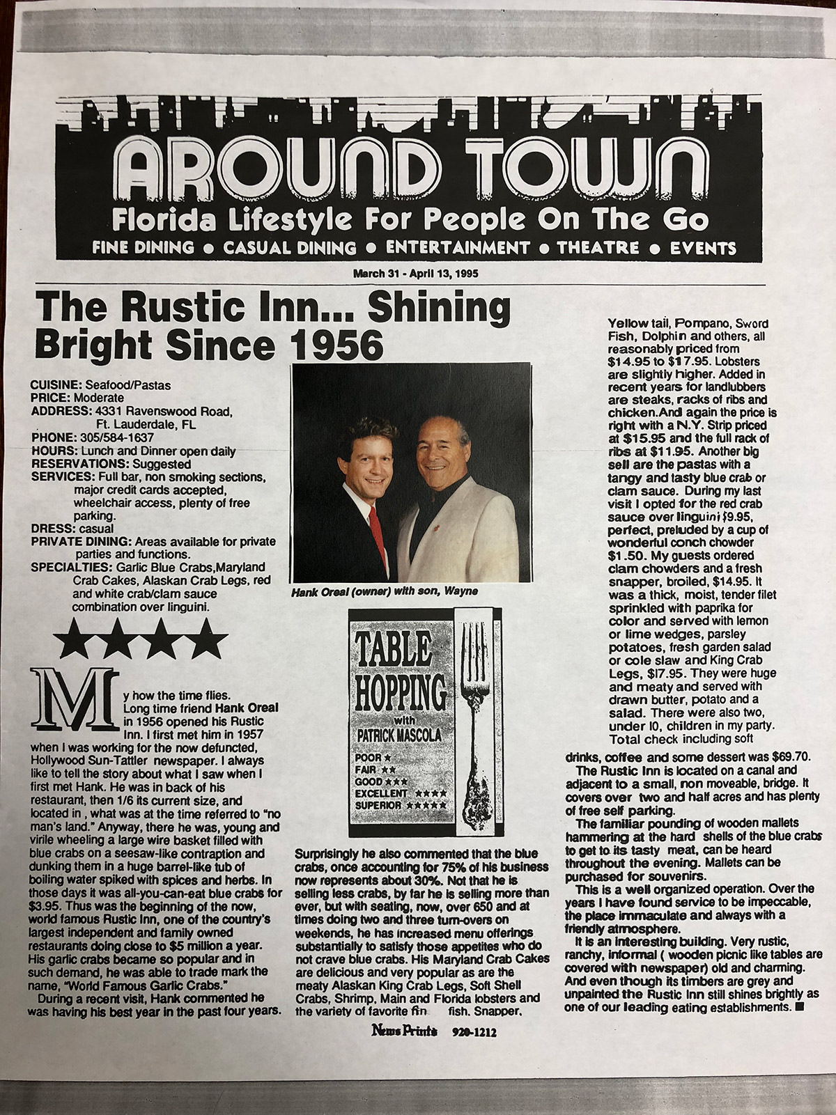 Around Town - The Rustic Inn... Shining Bright Since 1956