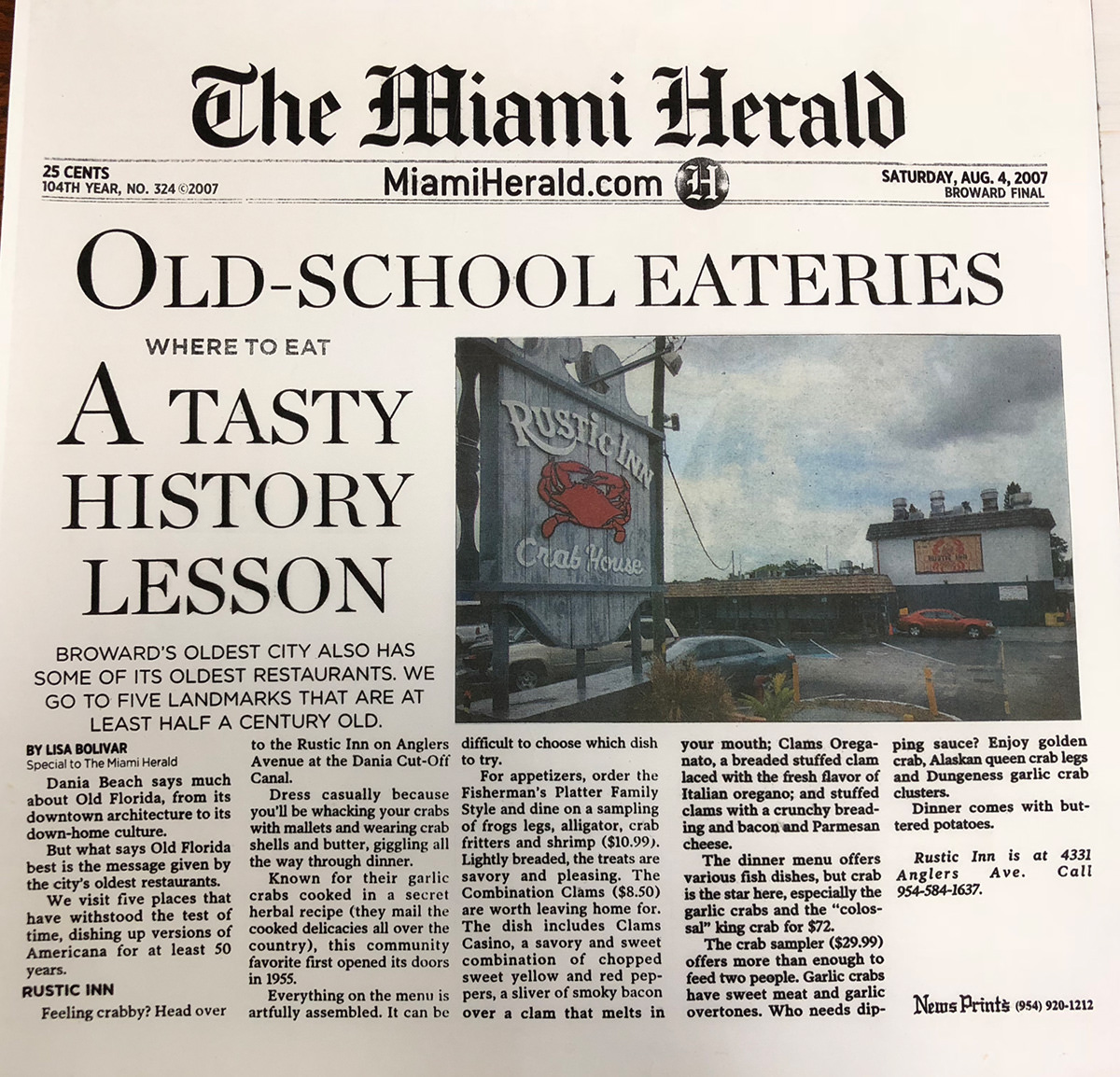 The Miami Herald - Old-School Eateries